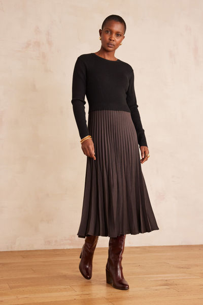 Picture of MIXED-MATERIAL DRESS RUBIS